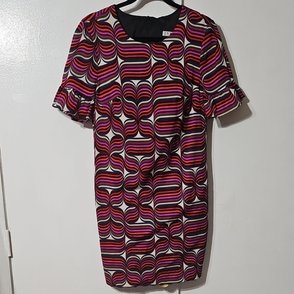 Trina Turk Pink and Purple Swirl Mini Dress